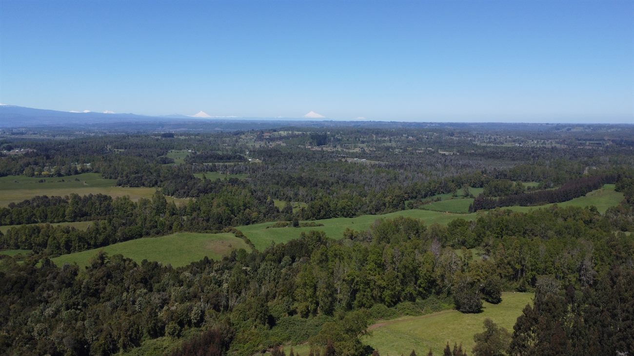 Vista a los volcanes y la cordillera